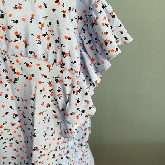 NWT Veronica Beard Marla Floral Blue Dress. Size 14 - Picture 6 of 12